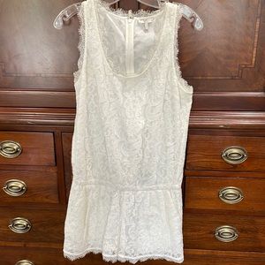 Joie White Lace Romper, size small